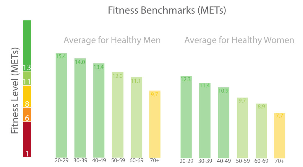 Mets Fitness Level Chart